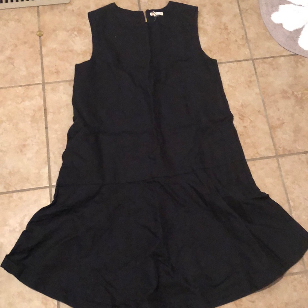 Black drop waist dress